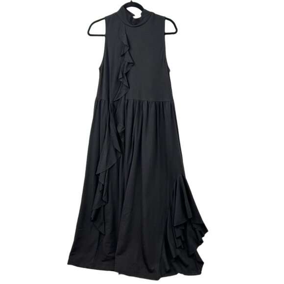 Zara Dresses & Skirts - Zara Ruffled High Neck Midi  Dress